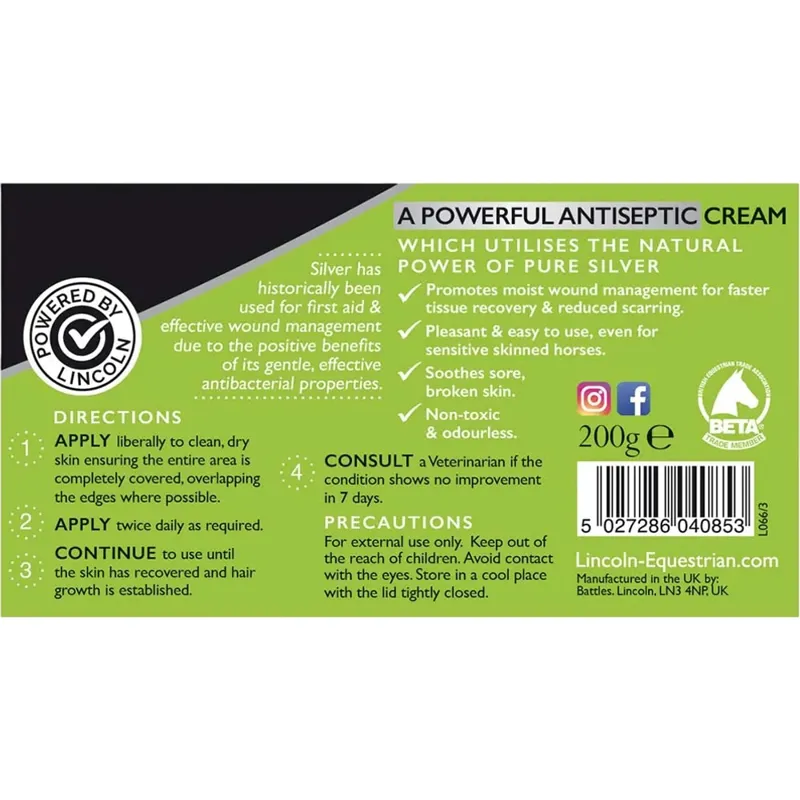 Lincoln Antibacterial Silver Wound Cream -1