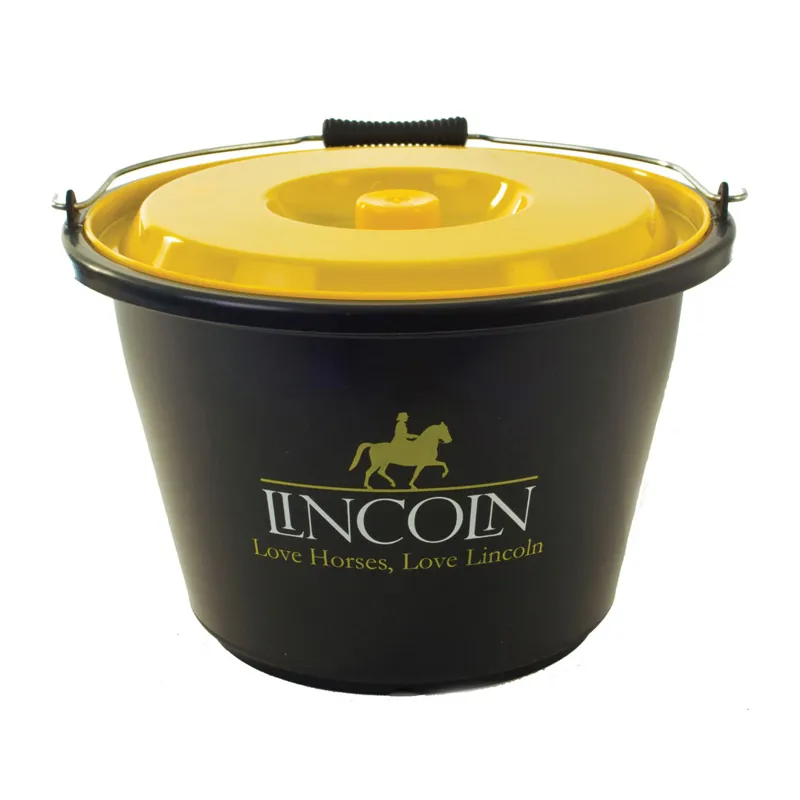 Lincoln 18lt Bucket with Lid - Black/Yellow