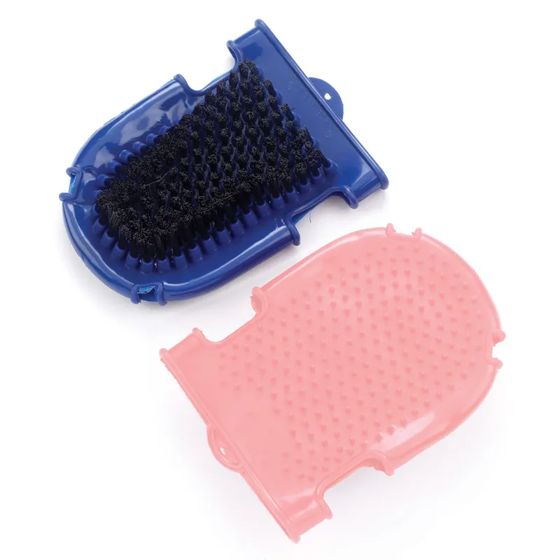 Lincoln Dual Purpose Grooming Mitt - Blue