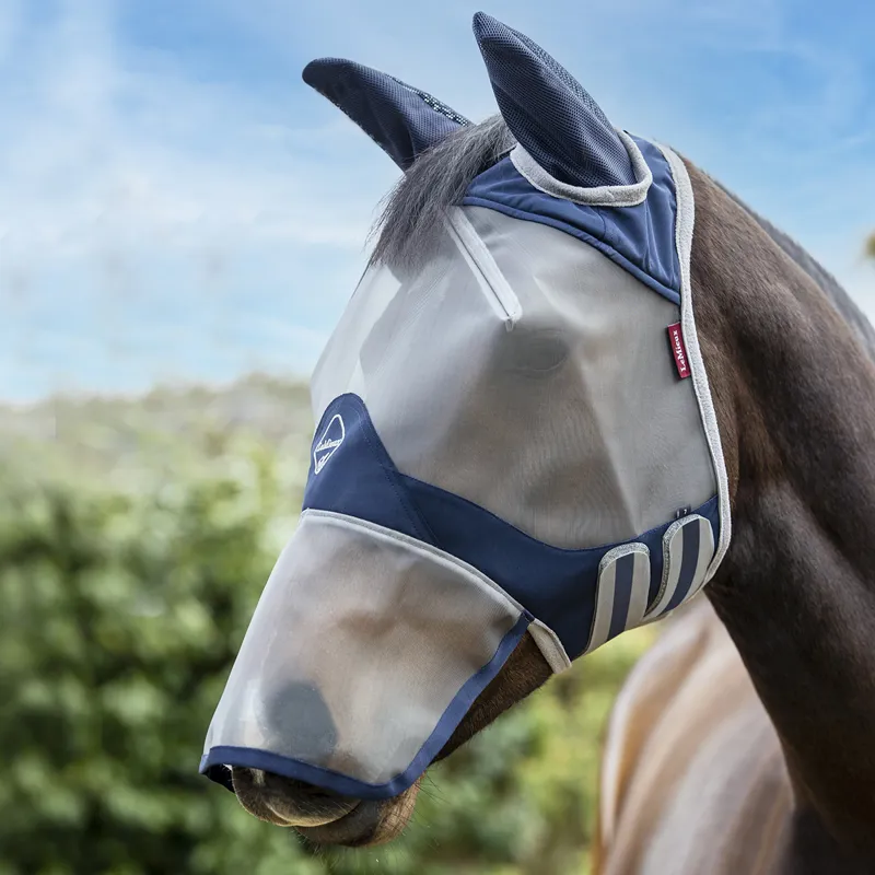 LeMieux ArmourShield Pro Ears and Nose Full Fly Mask - Blue