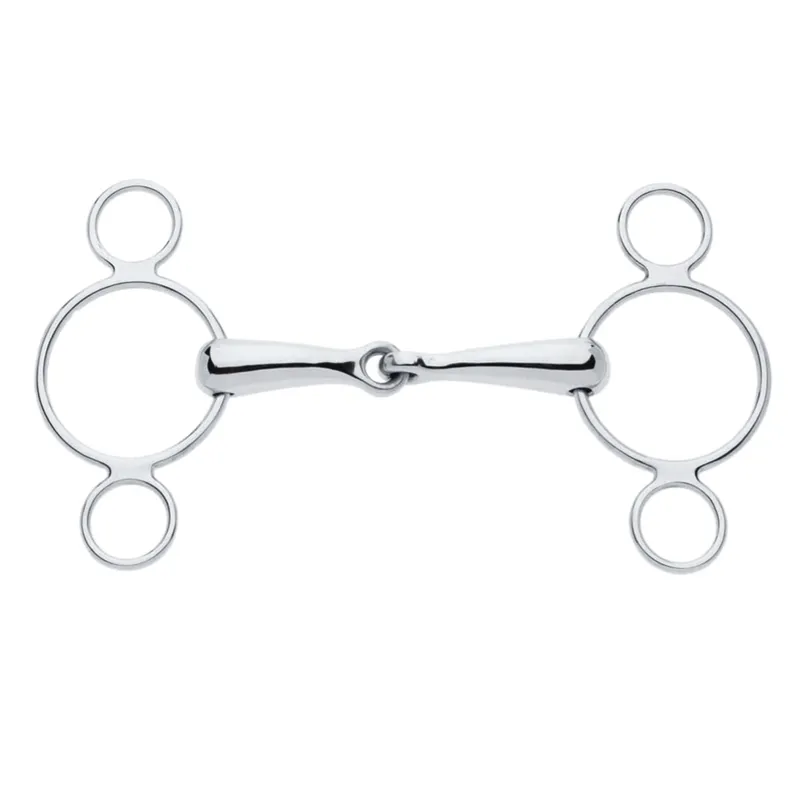 Lorina Continental 2-Ring Single Jointed Gag Bit