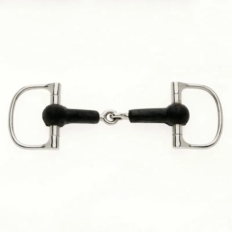 Lorina Rubber D Ring Jointed Race Snaffle Bit