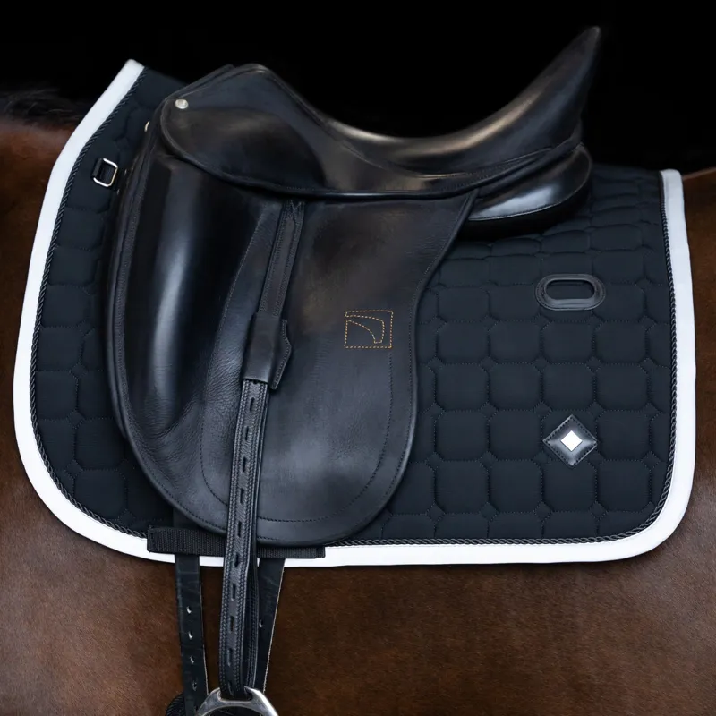 Imperial Riding Luminous Dressage Saddlecloth - Black-1