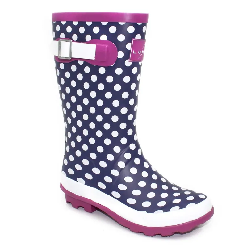 Lunar Ankle Junior Wellington Boots - Dotty