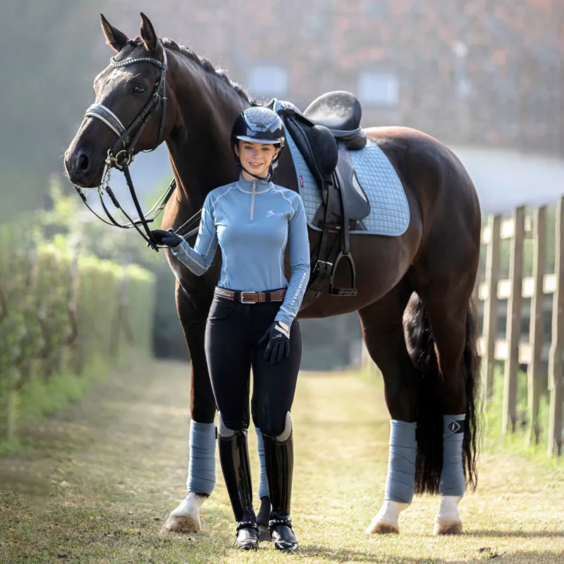 LeMieux Ladies Base Layer - Ice Blue/Grey-10