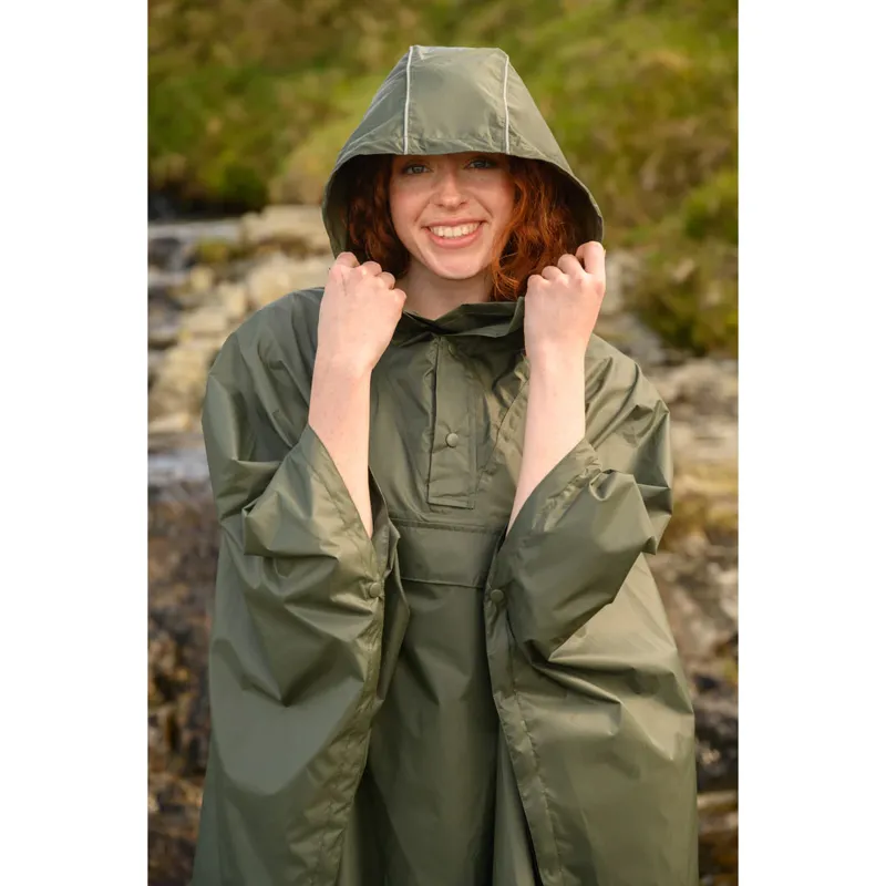 Mac In A Sac Origin 2 Unisex Packable Waterproof Poncho Cape - Khaki-4