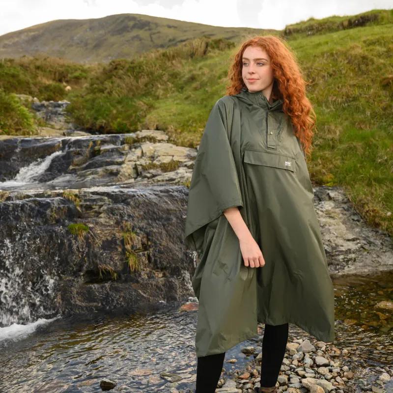 Mac In A Sac Origin 2 Unisex Packable Waterproof Poncho Cape - Khaki-1