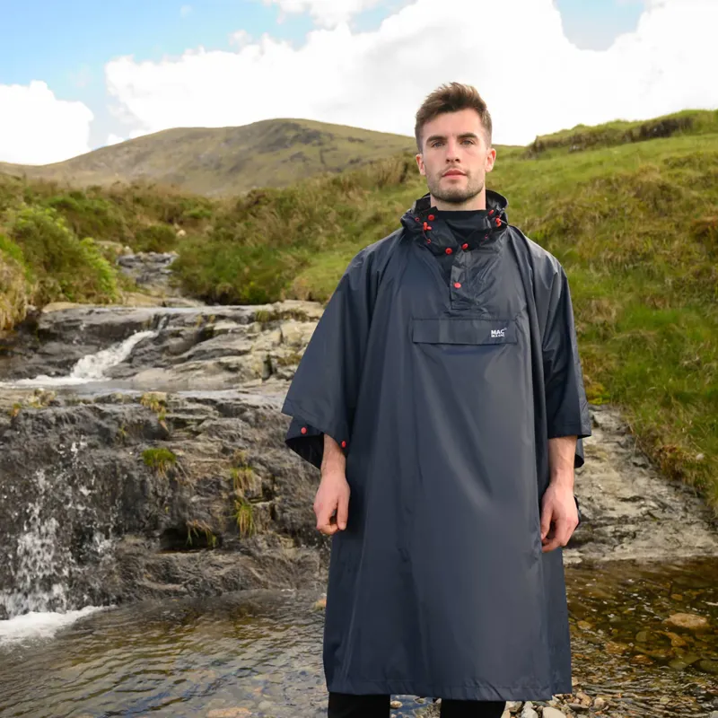 Mac In A Sac Origin 2 Unisex Packable Waterproof Poncho Cape - Navy-1