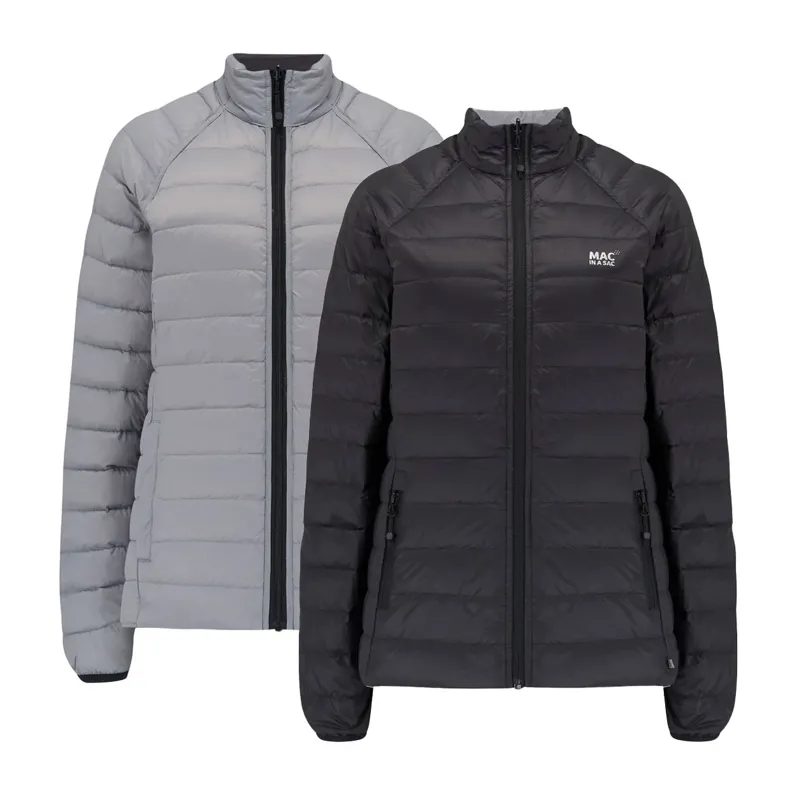 Mac In A Sac Reversible Polar Ladies Down Jacket Black Grey