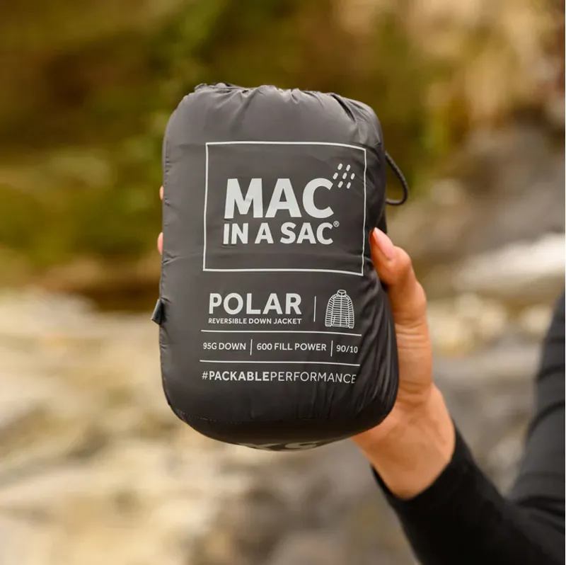 Mac In A Sac Reversible Polar Ladies Down Jacket - Black/Grey-3