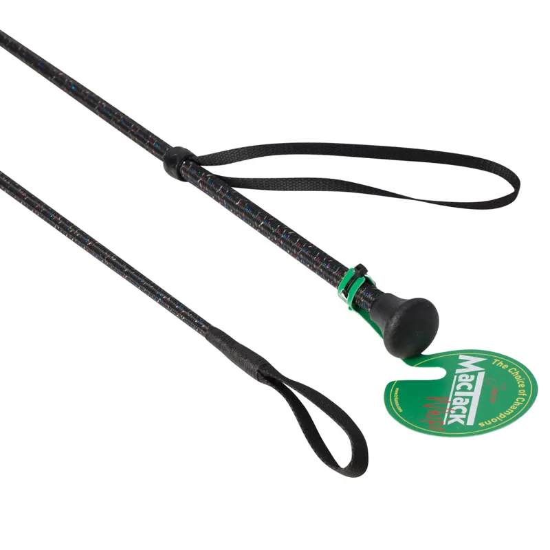 Mactack Junior Sparkle Riding Whip - Black