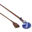 Mactack Riding Whip with No6 Keeper and Nickel Mushroom Cap - Brown