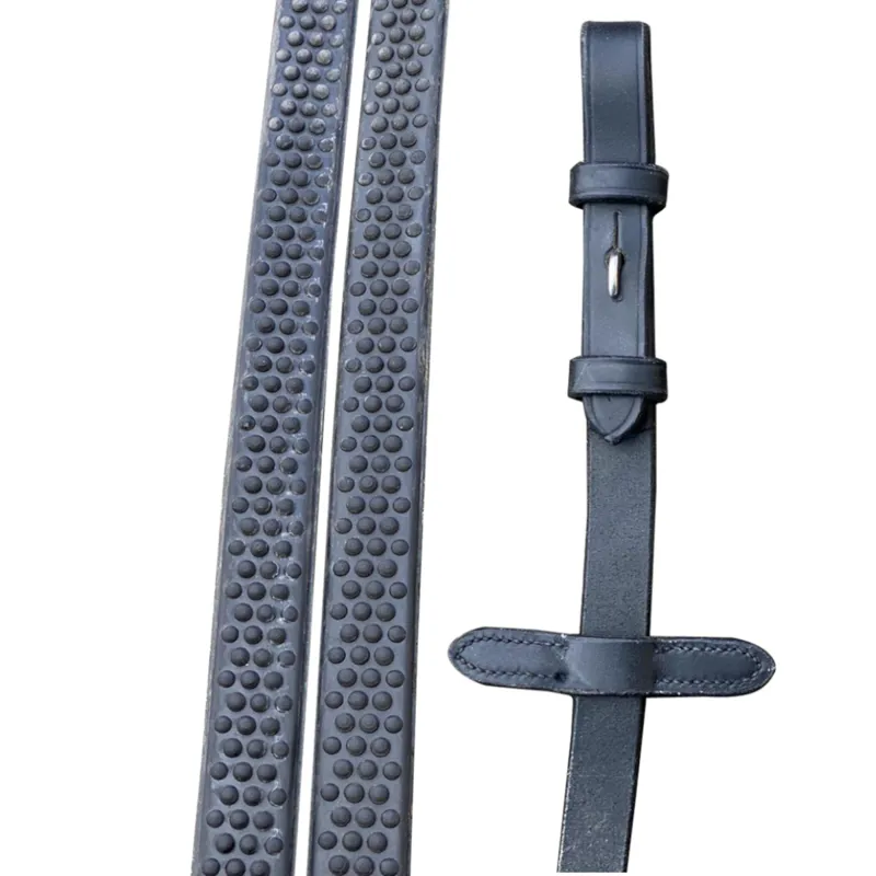 Mackey Legend Super Grip Rubber Reins - Black