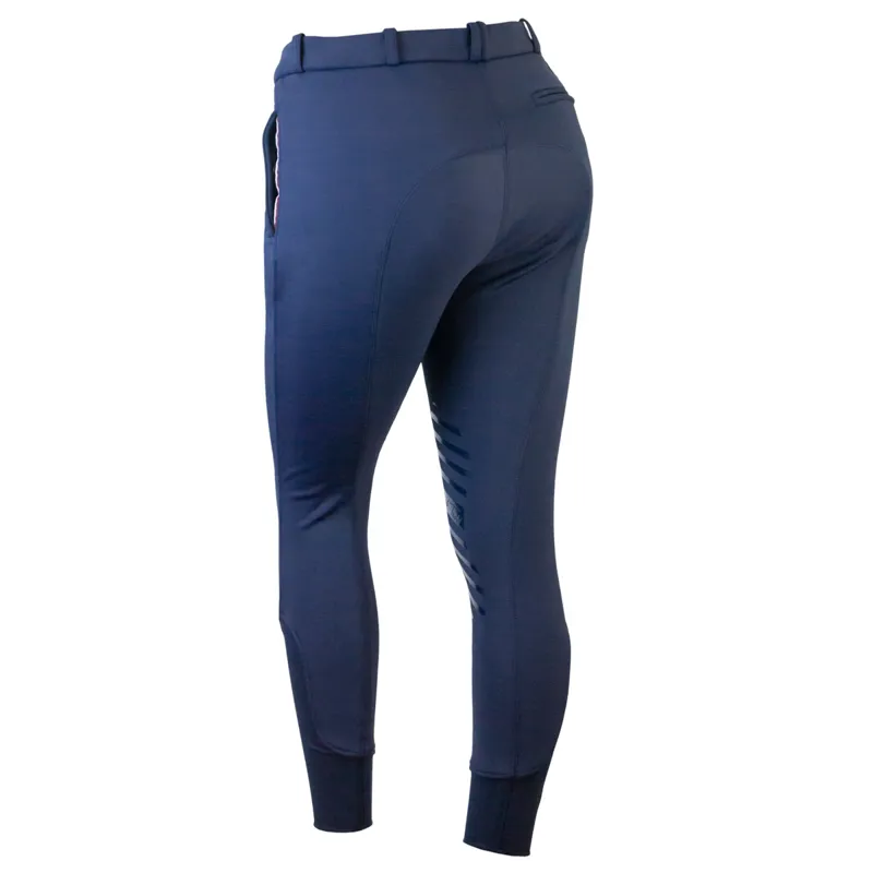 Mark Todd Winter Performance Knee Grip Mens Breeches - Navy-1