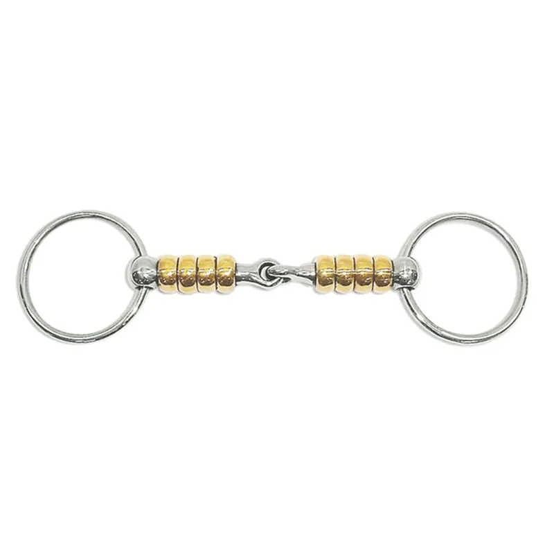 Metalab Magic System Loose Ring Copper Roller Single Joint Snaffle Bit