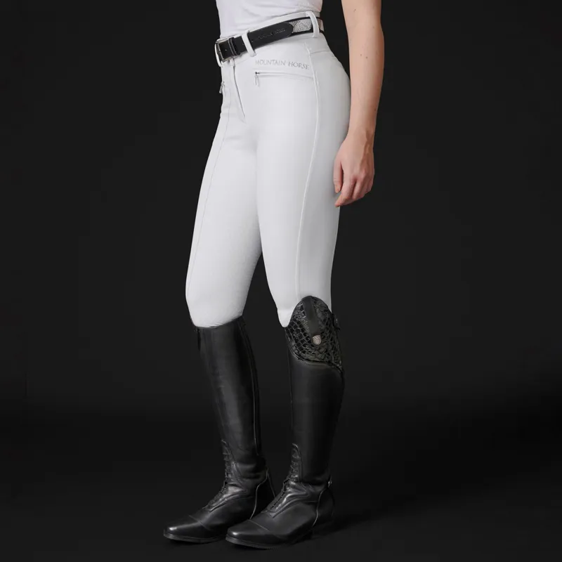 Mountain Horse Diana Full Grip Womens Competition Breeches - White-2