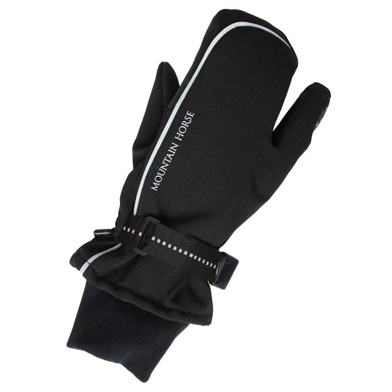 Mountain Horse Triplex Junior Riding Gloves - Black