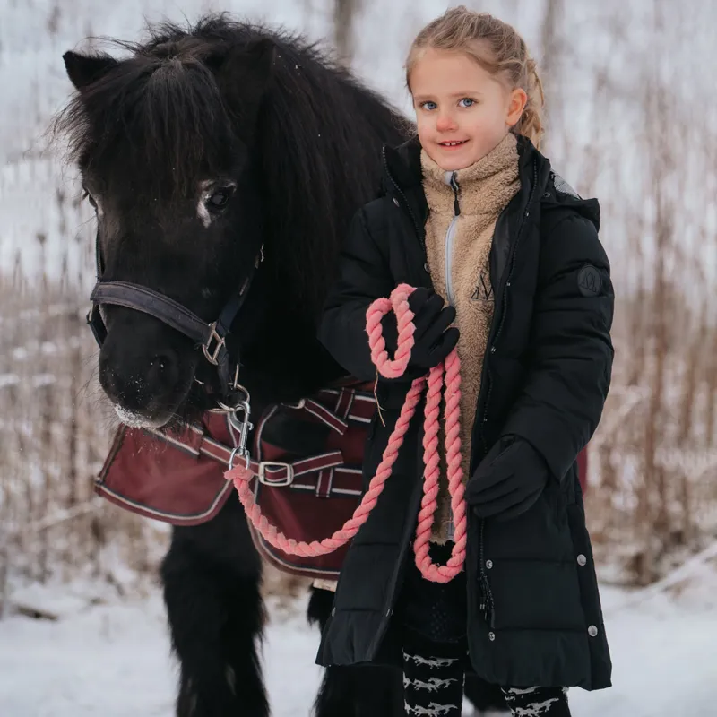 Mountain Horse Irma Junior Girls Long Quilted Jacket - Black-6