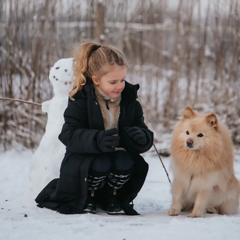 Mountain Horse Irma Junior Girls Long Quilted Jacket - Black-4