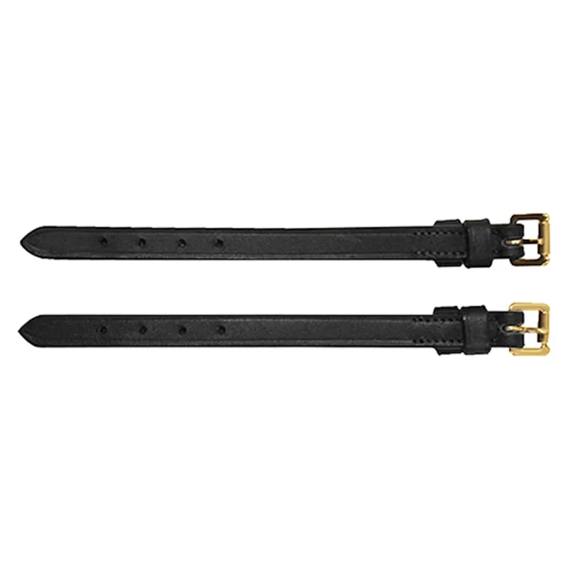 Rambo Micklem Bit Straps - Black/Brass