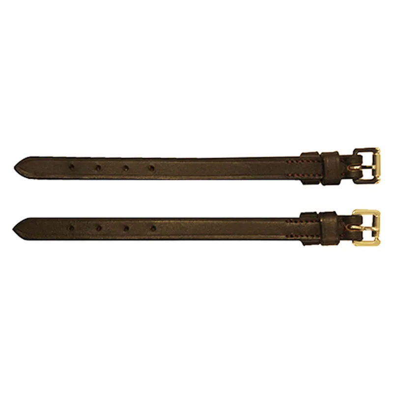 Rambo Micklem Bit Straps - Brown/Brass