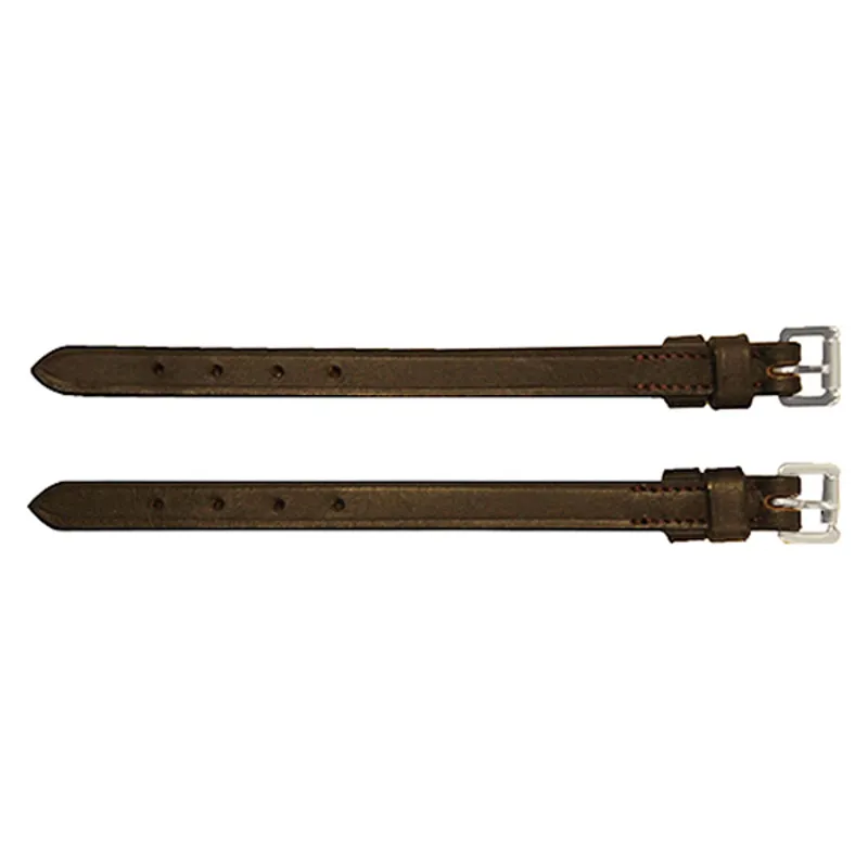 Rambo Micklem Bit Straps - Brown/Silver