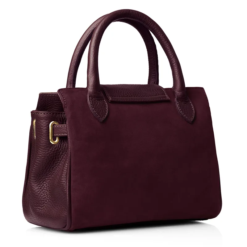 Fairfax and Favor Mini Windsor Handbag - Plum Suede