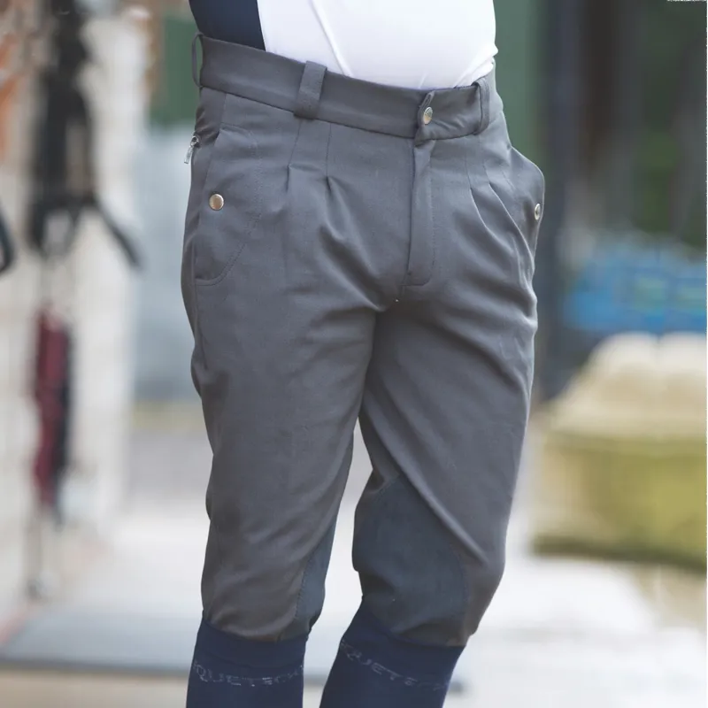 Equetech Kingham Knee Patch Mens Breeches - Grey-1