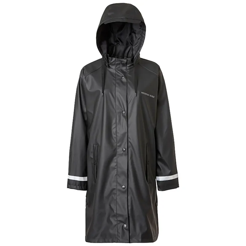 Mountain Horse Ladies Drizzle Rain Waterproof Poncho - Black-1
