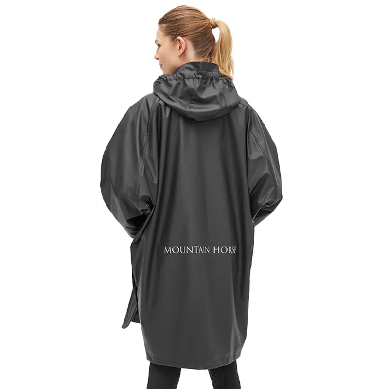 Mountain Horse Ladies Drizzle Rain Waterproof Poncho - Black-6