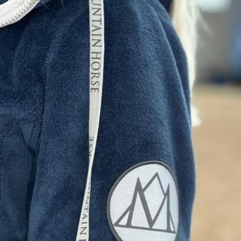 Mountain Horse Fuzzy Womens Hoodie - Navy-3