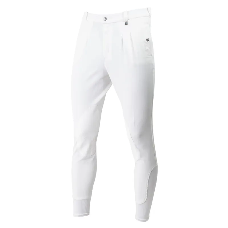 Mark Todd Auckland Mens Pleated Front Breeches - White