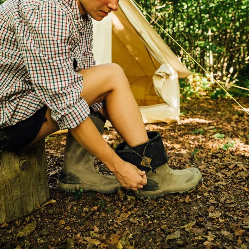Muck Boot Forager Tall Wellington Boots Black Tan