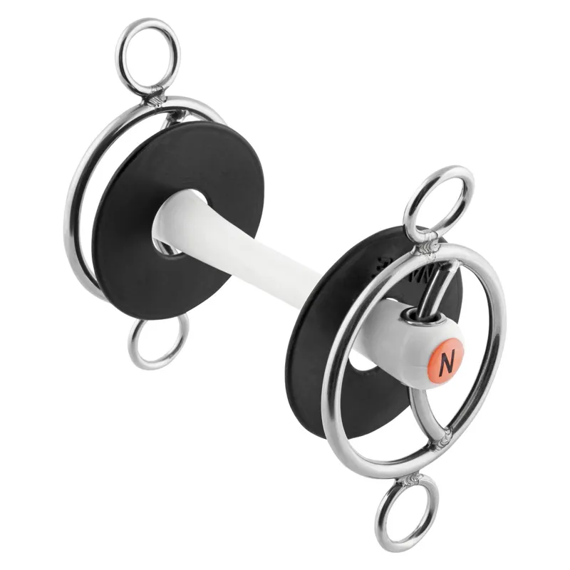 Nathe 3-Ring Sliding Cheek Bit with Flexible Mullen Mouth