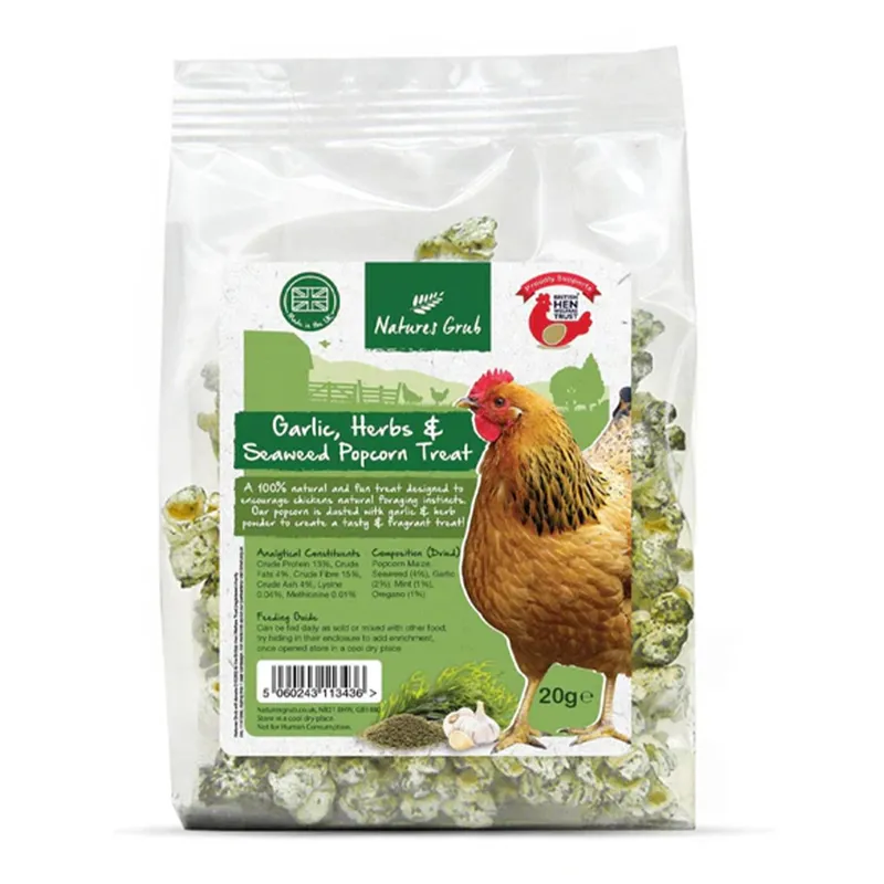 Nature's Grub Popcorn Treats - Garlic Herbs and Seaweed