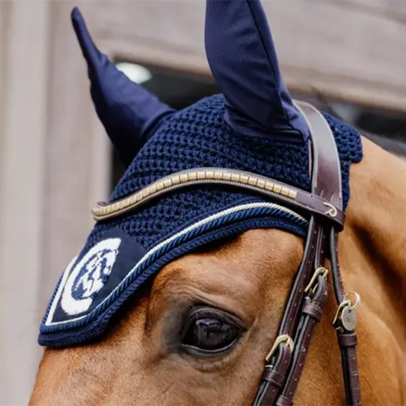 Kentucky Wellington 3D Logo Rope Fly Veil - Navy-2