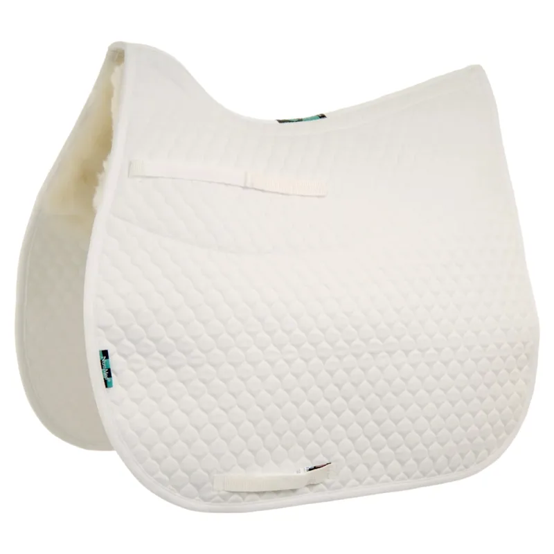 NuuMed Gullet-Free Half Wool GP Saddle Pad - White