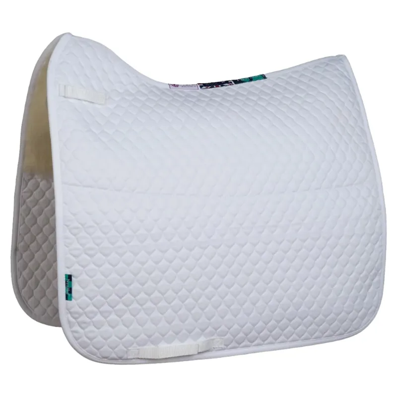 NuuMed Half Wool Dressage Saddle Pad - White