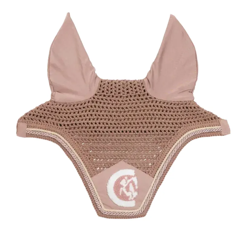 Kentucky Wellington 3D Logo Rope Fly Veil - Old Rose-2