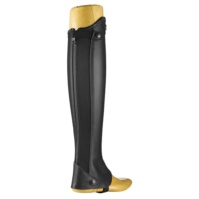 Parlanti Mini Calfskin Elastic Half Chaps - Black-1