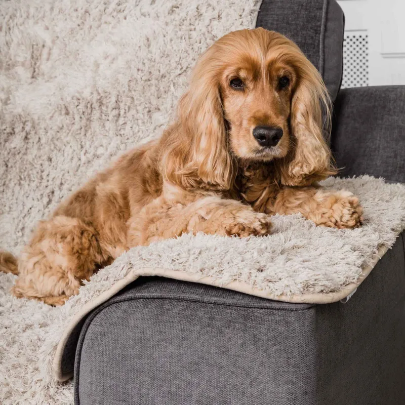 Pet Rebellion Comfy Arm Cover Sofa Protection Dog Blanket Stone