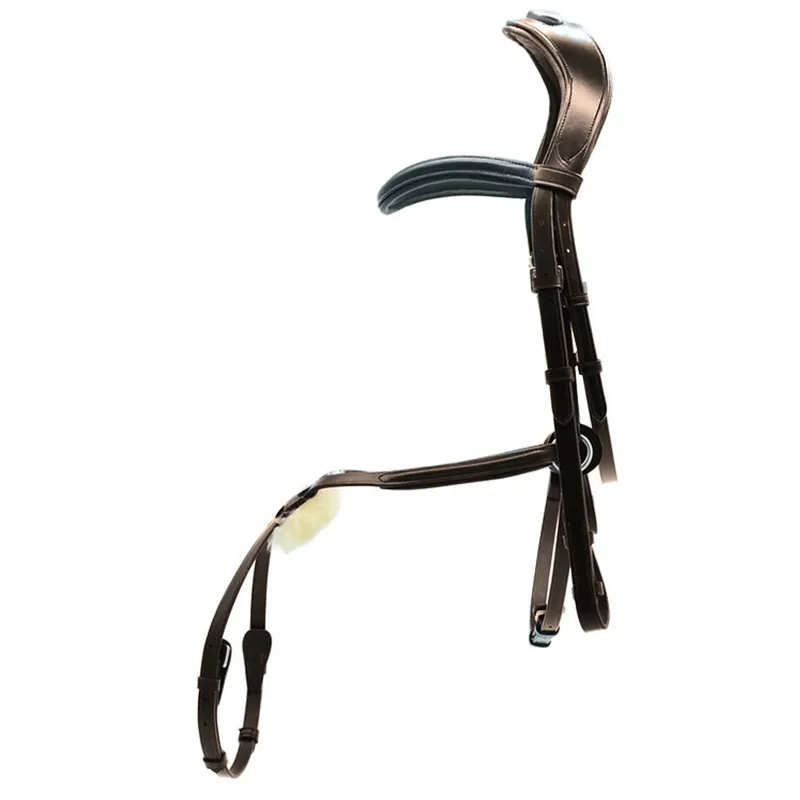 Dever Platinum Comfort High Ring Grackle Bridle - Brown-1