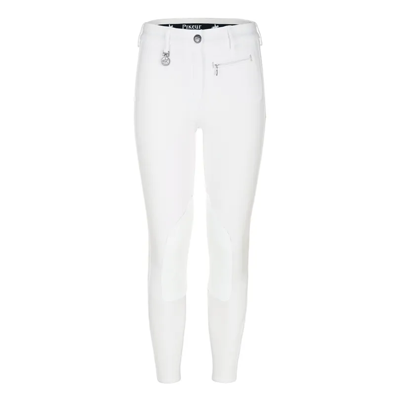 Pikeur Prisca Knee Patch Ladies Competition Breeches - White