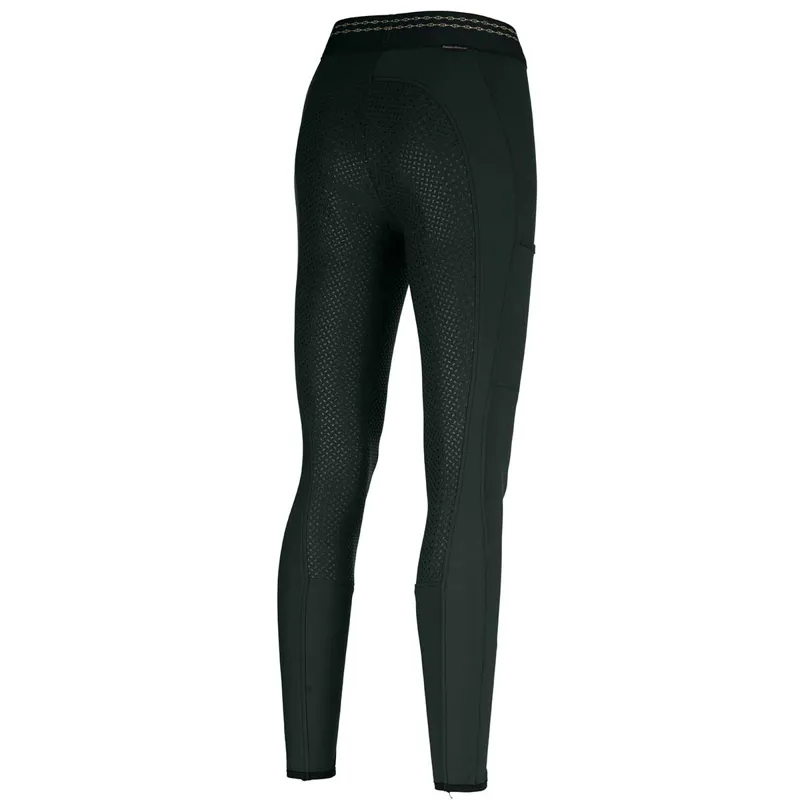 Pikeur Juli Grip Athleisure Ladies Riding Tights - Dark Green-1