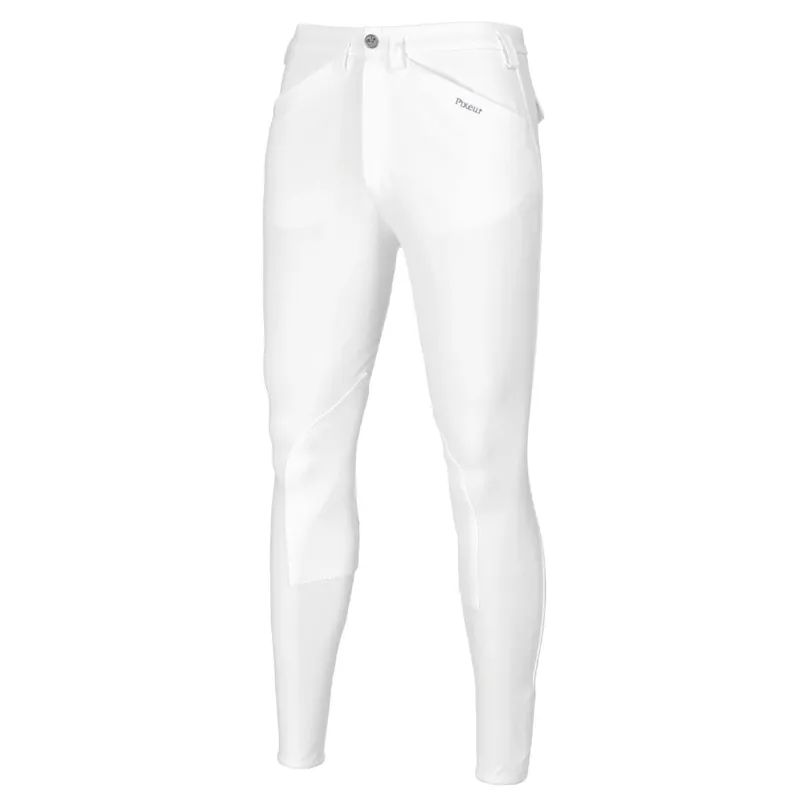 Pikeur Rodrigo Fabric Knee Patch Mens Competition Breeches - White