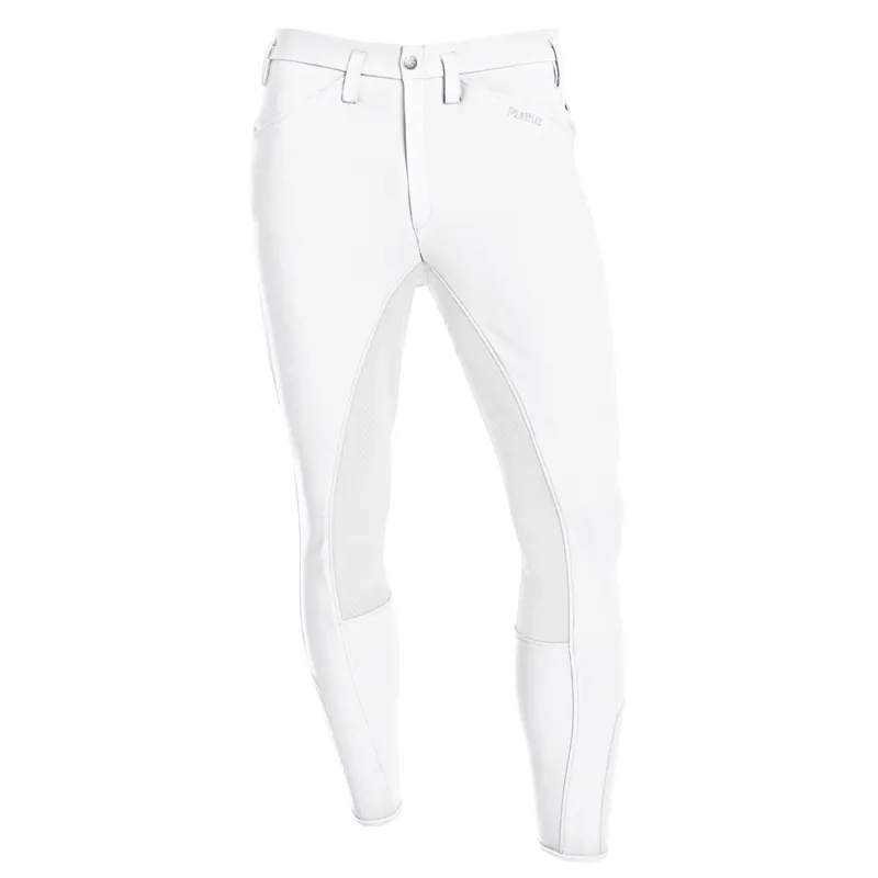 Pikeur Rossini Grip II Full Seat Mens Competition Breeches - White-1