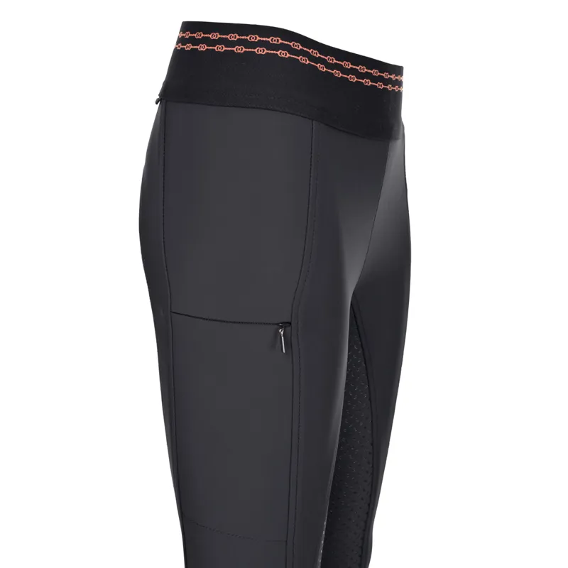 Pikeur Ida Athleisure Grip Full Seat Junior Riding Tights - Dark Shadow-2