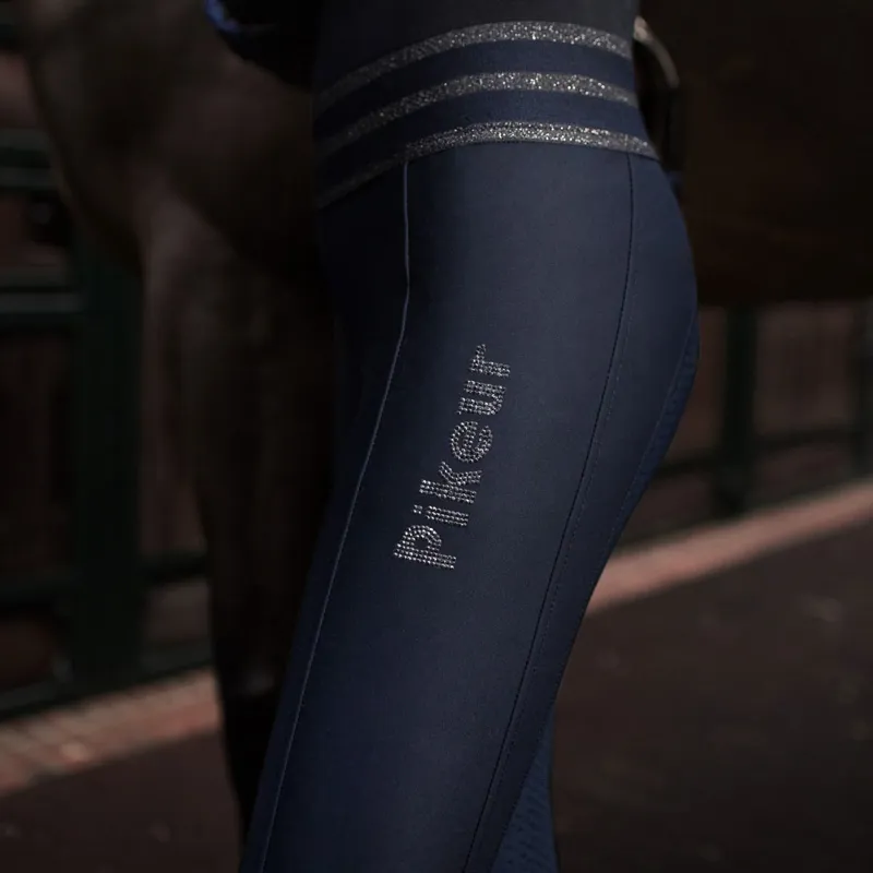 Pikeur Ida Athleisure Grip Full Seat Junior Riding Tights - Nightblue-4