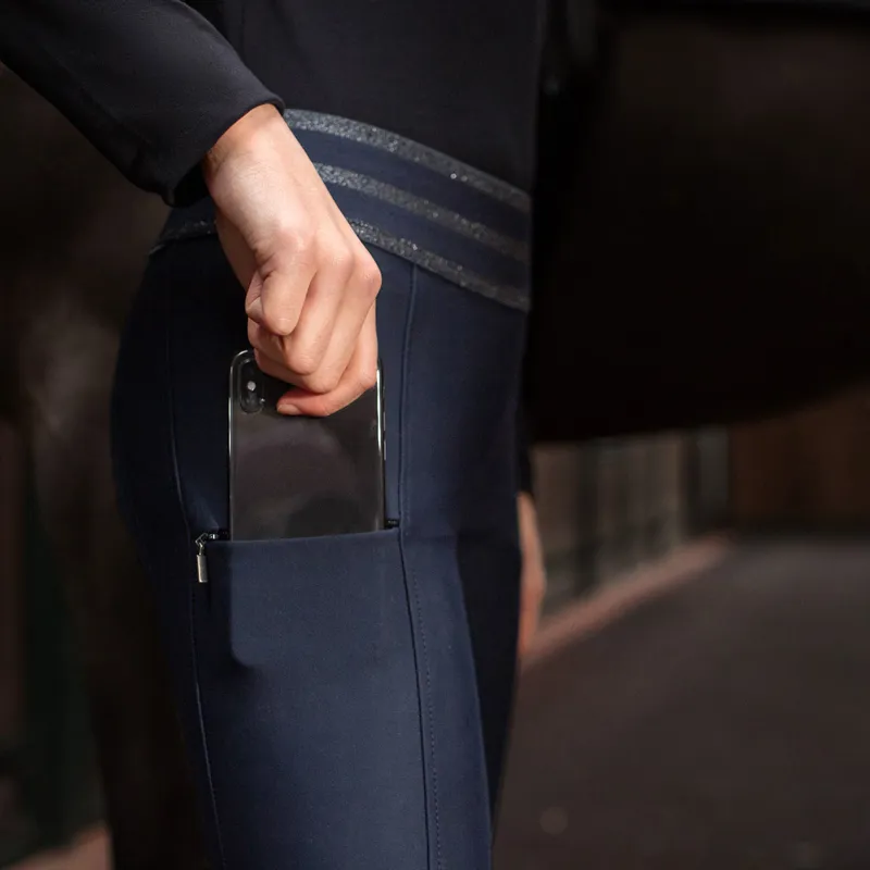 Pikeur Ida Athleisure Grip Full Seat Junior Riding Tights - Nightblue-5