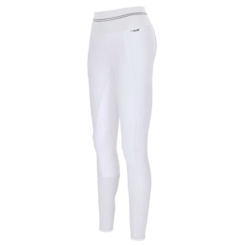 Pikeur Gia Grip II Full Seat Ladies Riding Tights - White - UK16